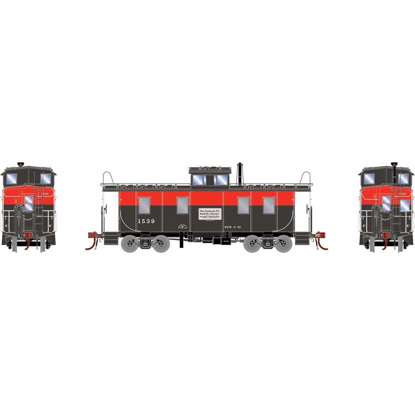 HO GEN ICC Cupola Caboose with Lights and Sound (ATHG-1954)
