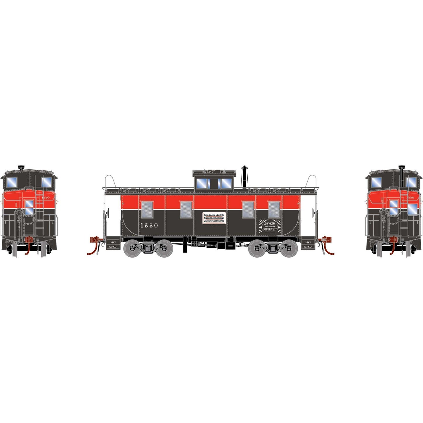 HO GEN ICC Cupola Caboose with Lights and Sound (ATHG-1958)