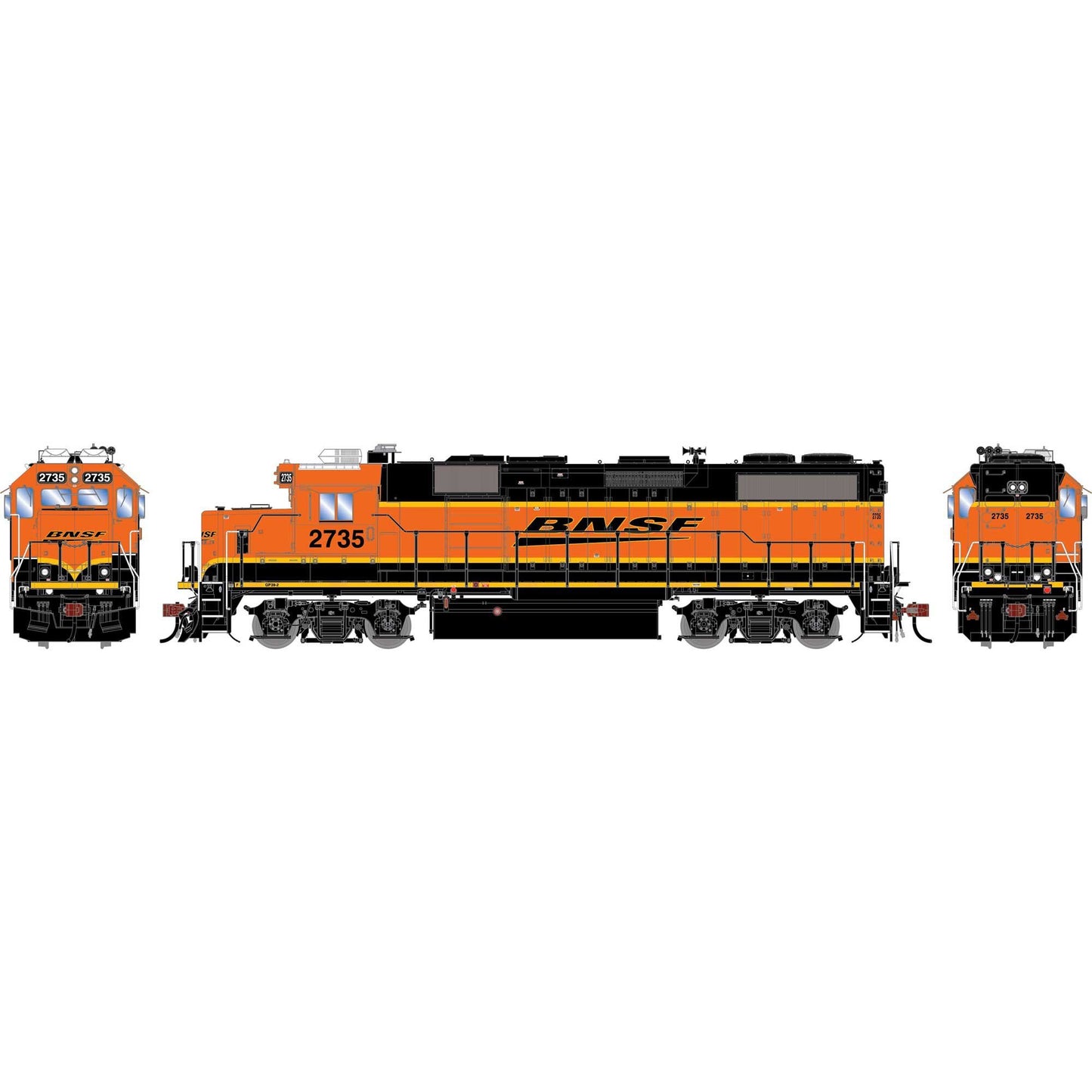 HO GEN GP39-2 Phase IIB Locomotive BNSF #2735 (ATHG-1968)
