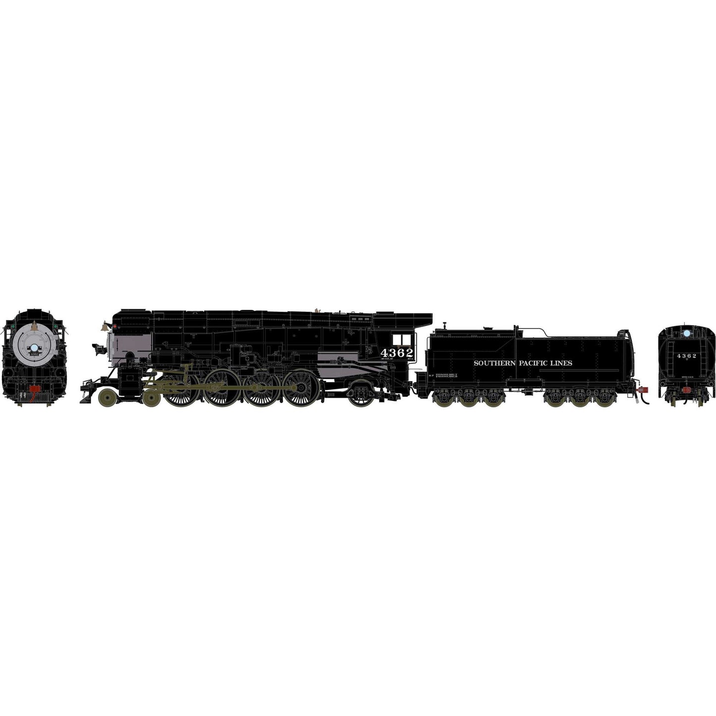 HO GEN 4-8-2 MT-4 Locomotive Skyline Casing SP #4362 (ATHG-2111)