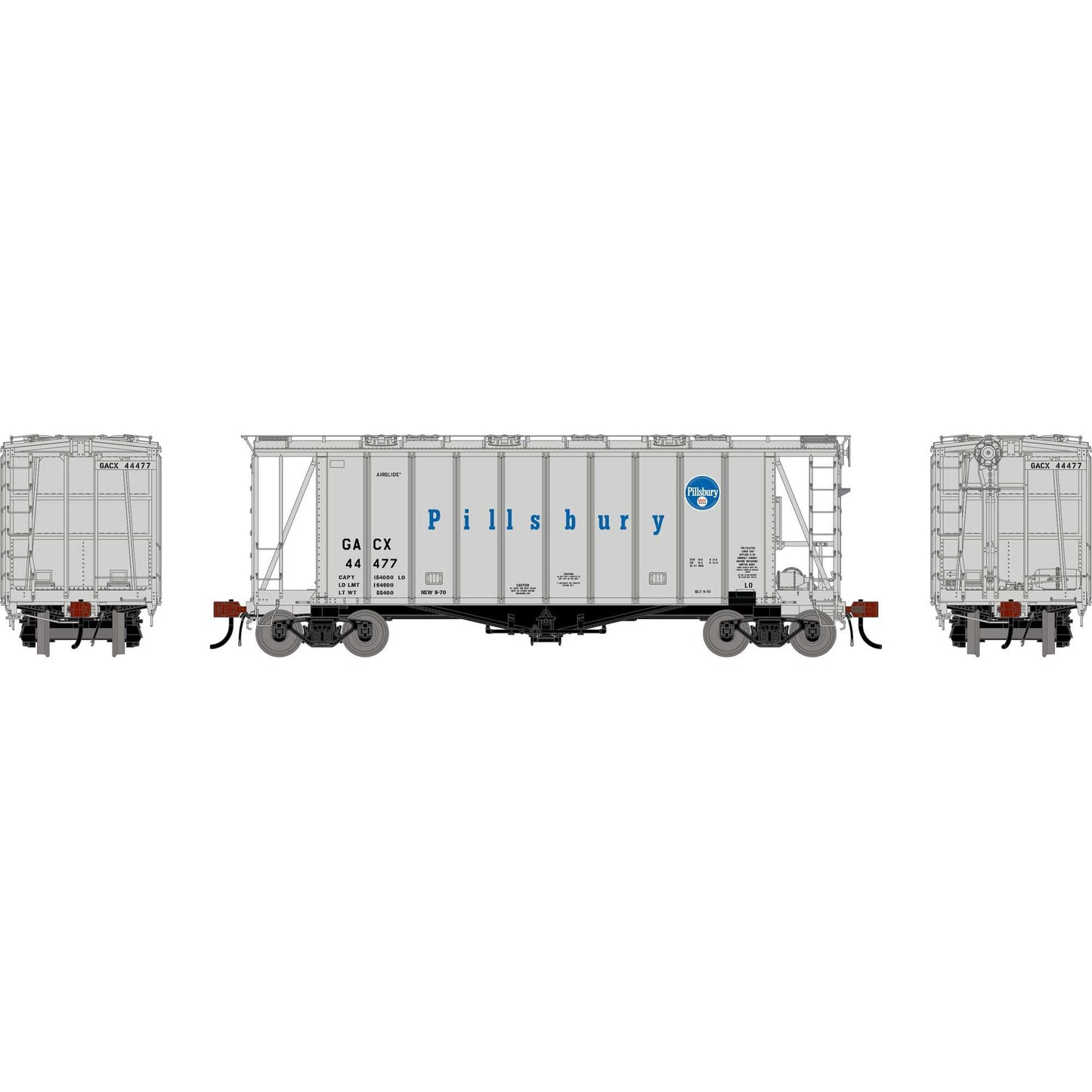 HO GEN GATC 2600 Airslide Covered Hopper GACX Pillsbury #44477 (ATHG-2141)