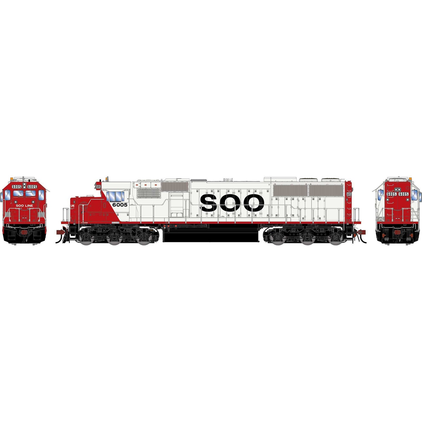 HO GEN SD60 Locomotive with DCC and Sound SOO #6005 (ATHG-2166)