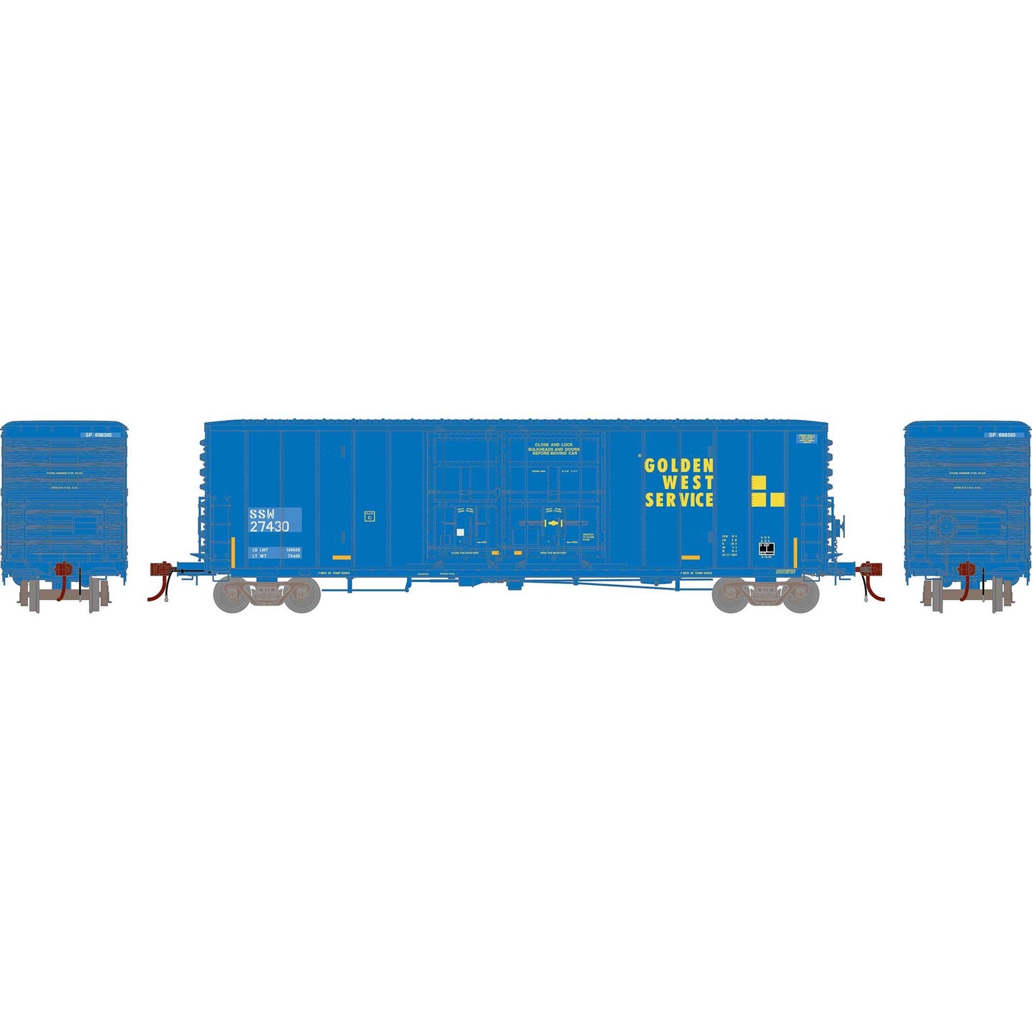 HO GEN 50' PC&F Box Car with Youngstown Plug Door Primed for Grime (ATHG-2193)
