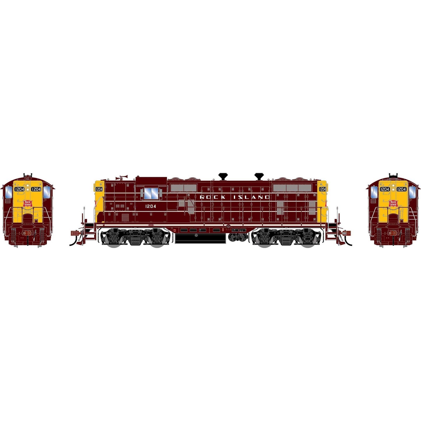 HO GP7 Locomotive with DCC and Sound - Rock Island #1204 (ATHG-2289)