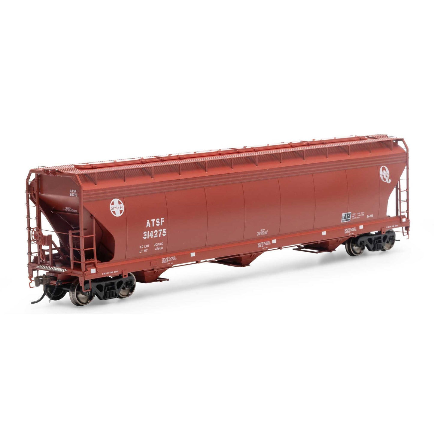 HO ACF 4600 3-Bay Center Flow Hopper ATSF #314275 (ATHG15431)
