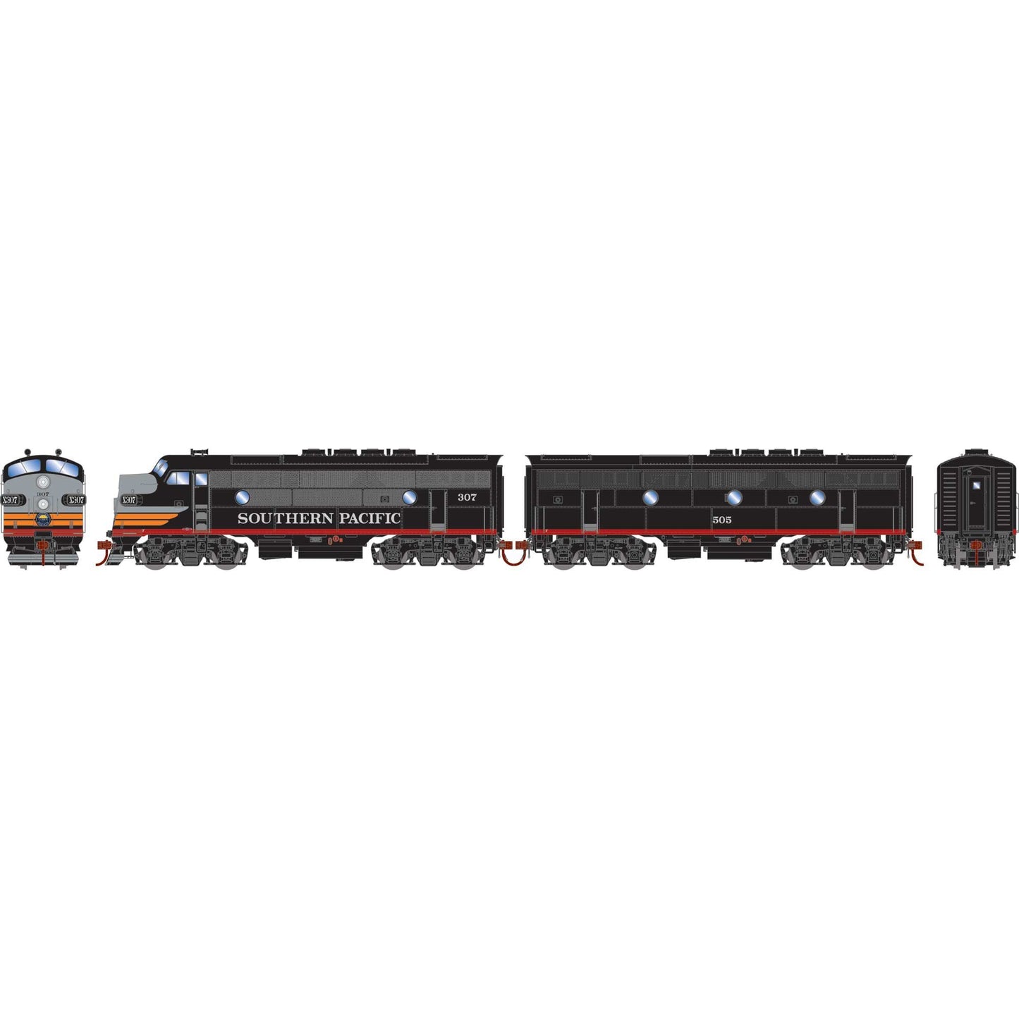 HO F3A / F3B Locomotive Set Southern Pacific #307, #505 (ATHG19578)