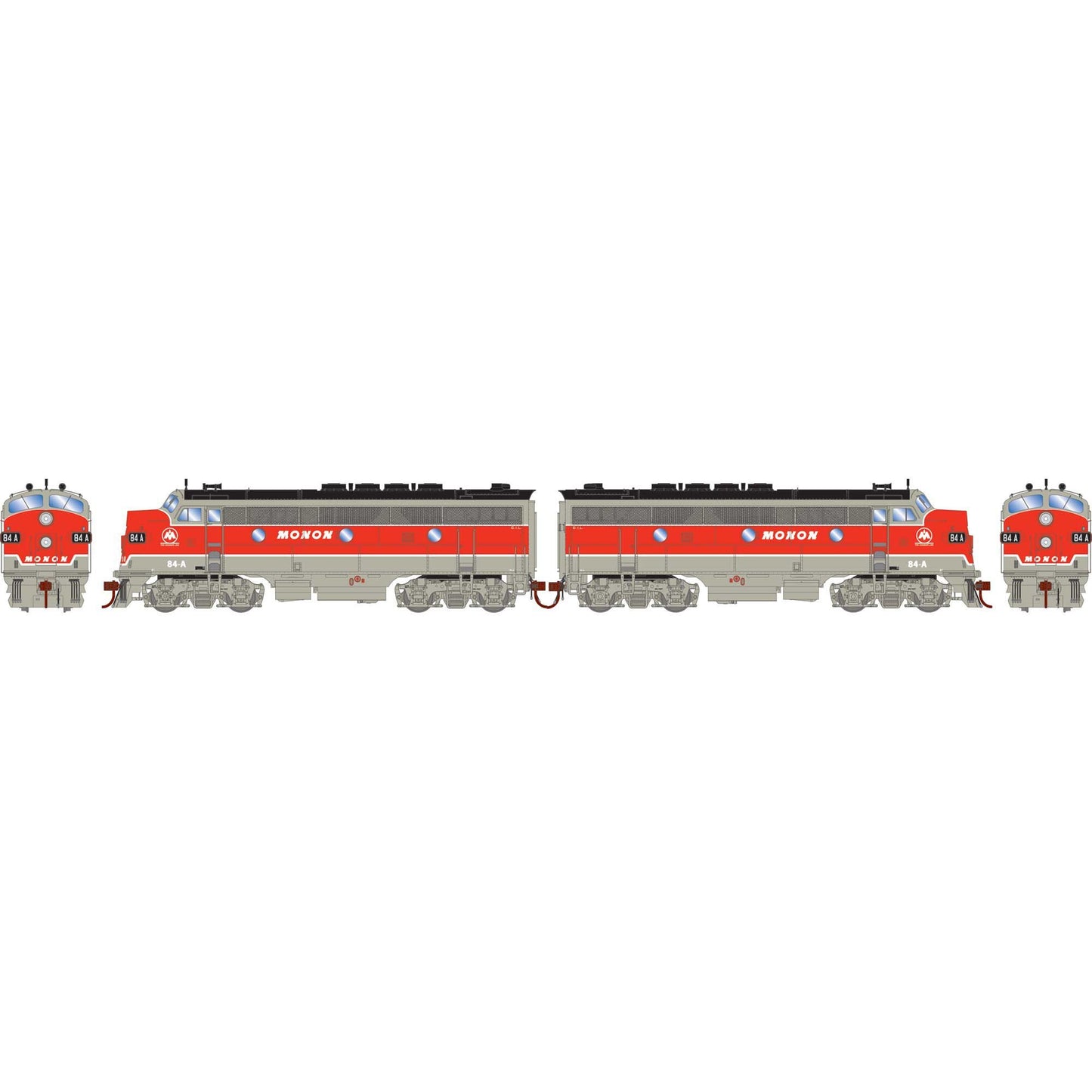 HO F3A / F3A Locomotive Set Monon #84-A #84-B (ATHG19581)