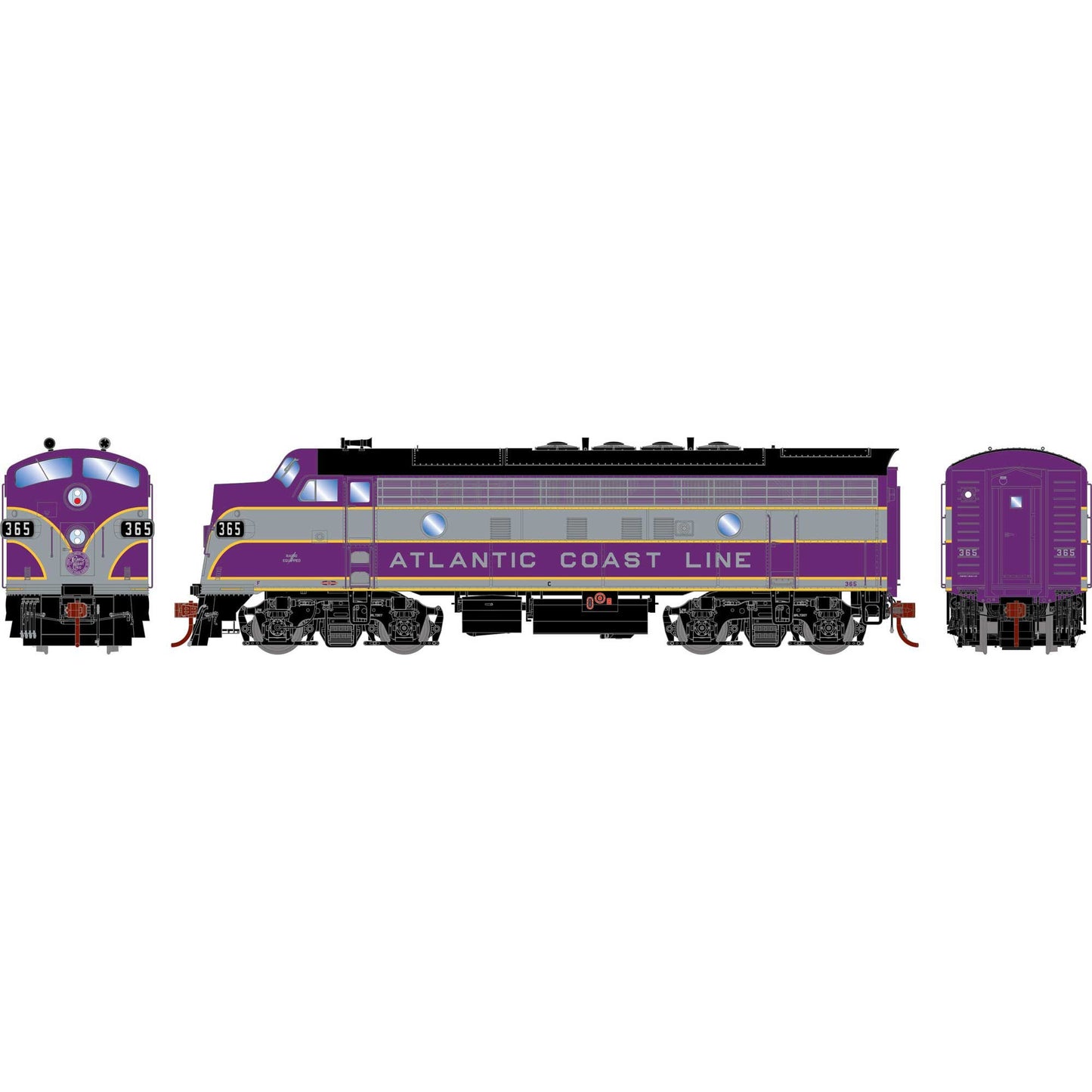 HO F7A Locomotive ACL #365 (ATHG19585)