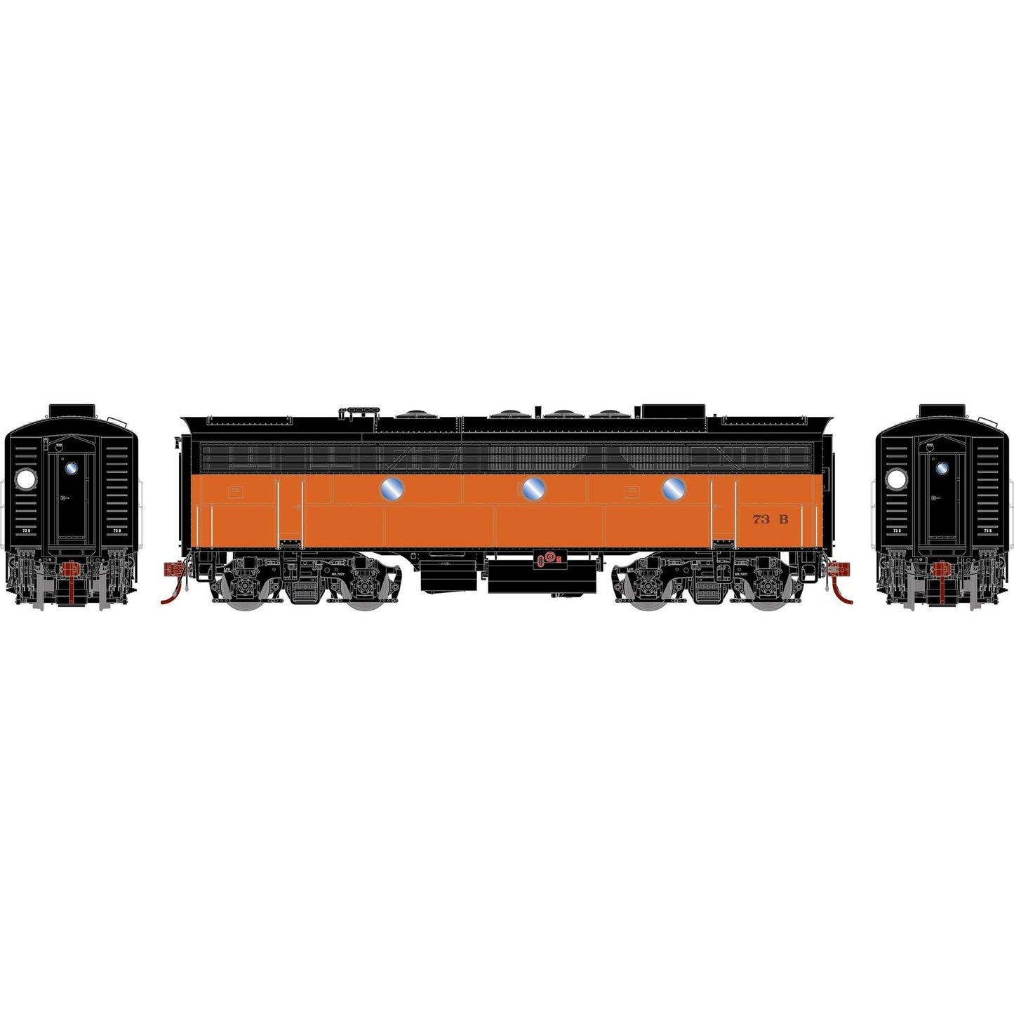 HO F7B Locomotive with DCC and Sound MILW #73B (ATHG19704)