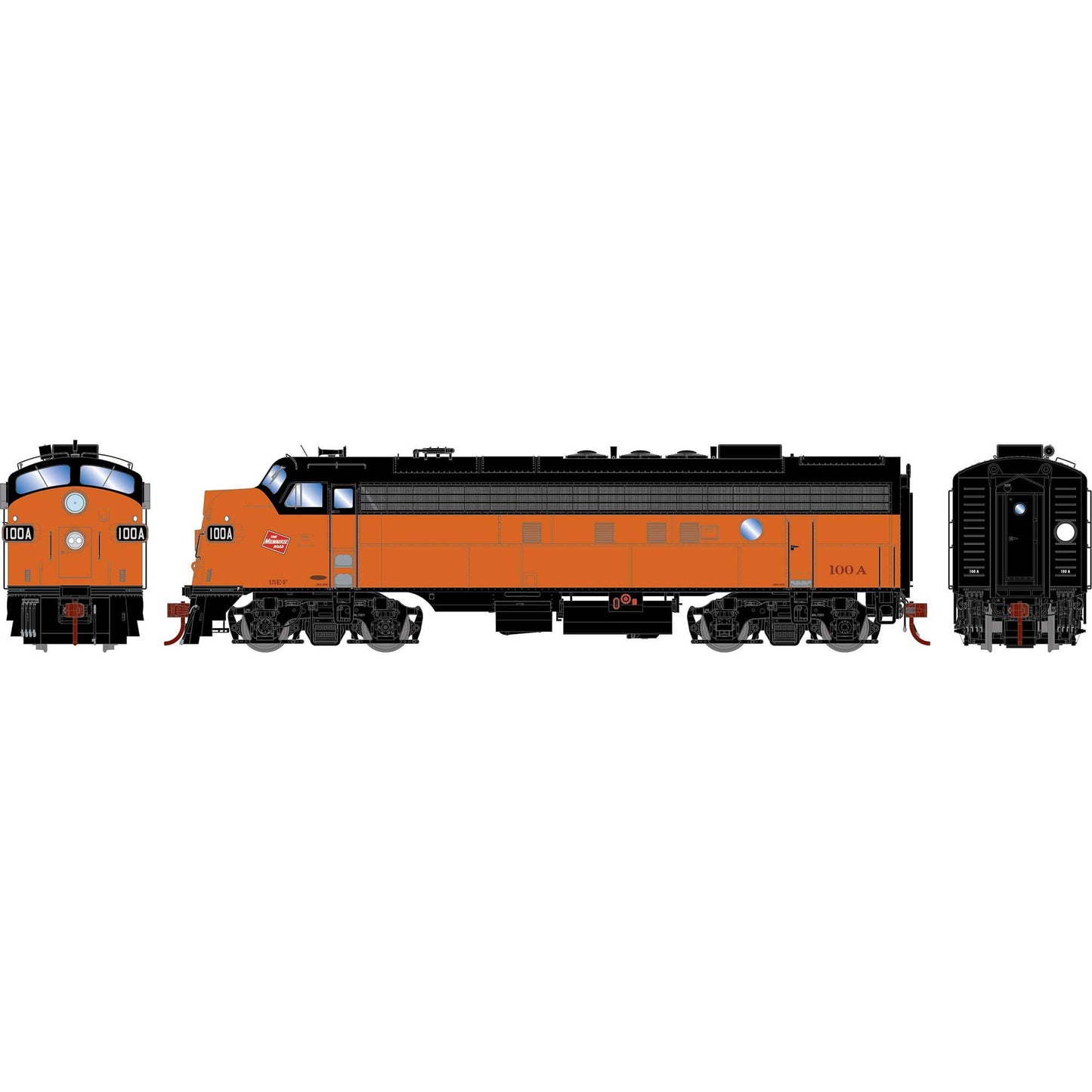 HO FP7A/F7B Locomotive with DCC and Sound, MILW 100A/117B (ATHG19705)