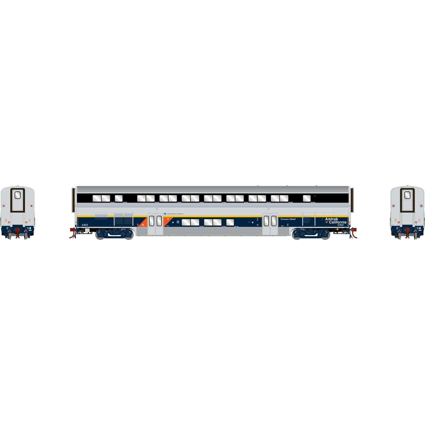 HO Amtrak Cali II Coach & Cafe with Lights, CDTX #6362 (ATHG24417)