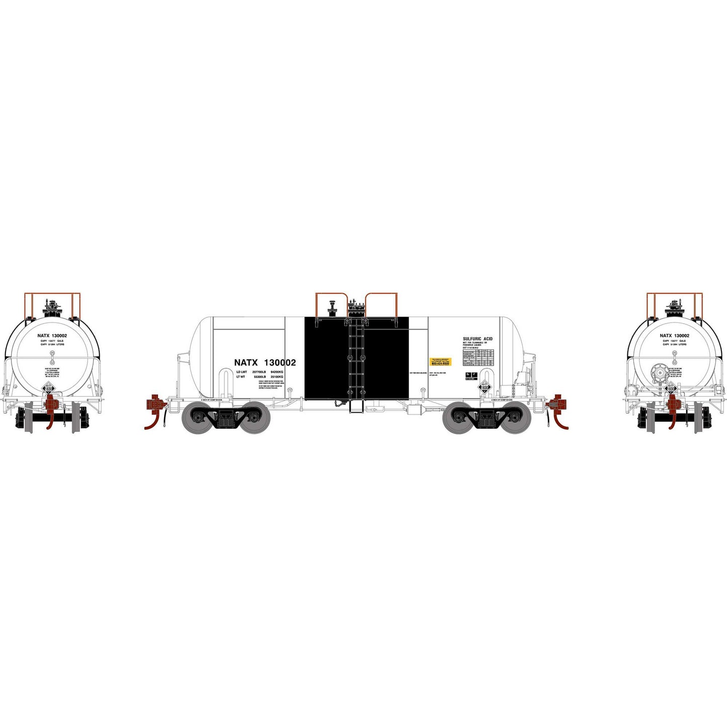 HO 13,600-Gallon Acid Tank NATX Model Car (ATHG25751)