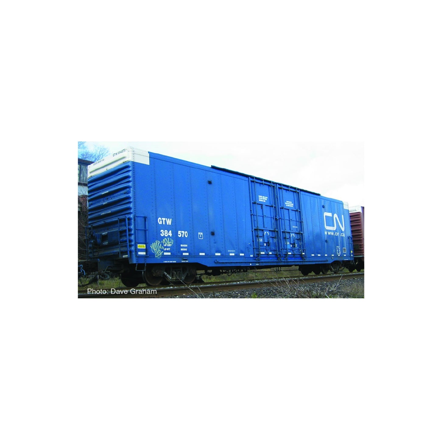 HO 60' Texarkna Rebuilt XB-172 CN-GTW Blue Model Train Car (ATHG26875)