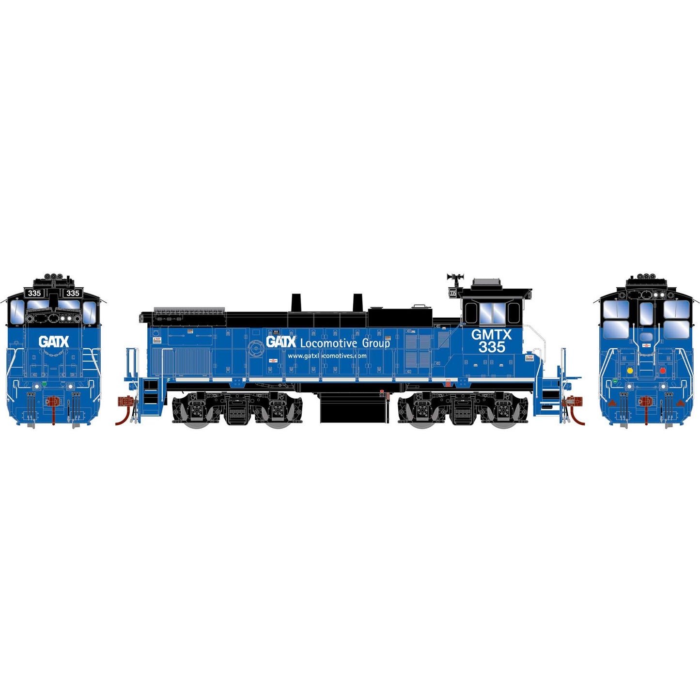 HO MP15AC Locomotive GMTX #335 (ATHG66277)