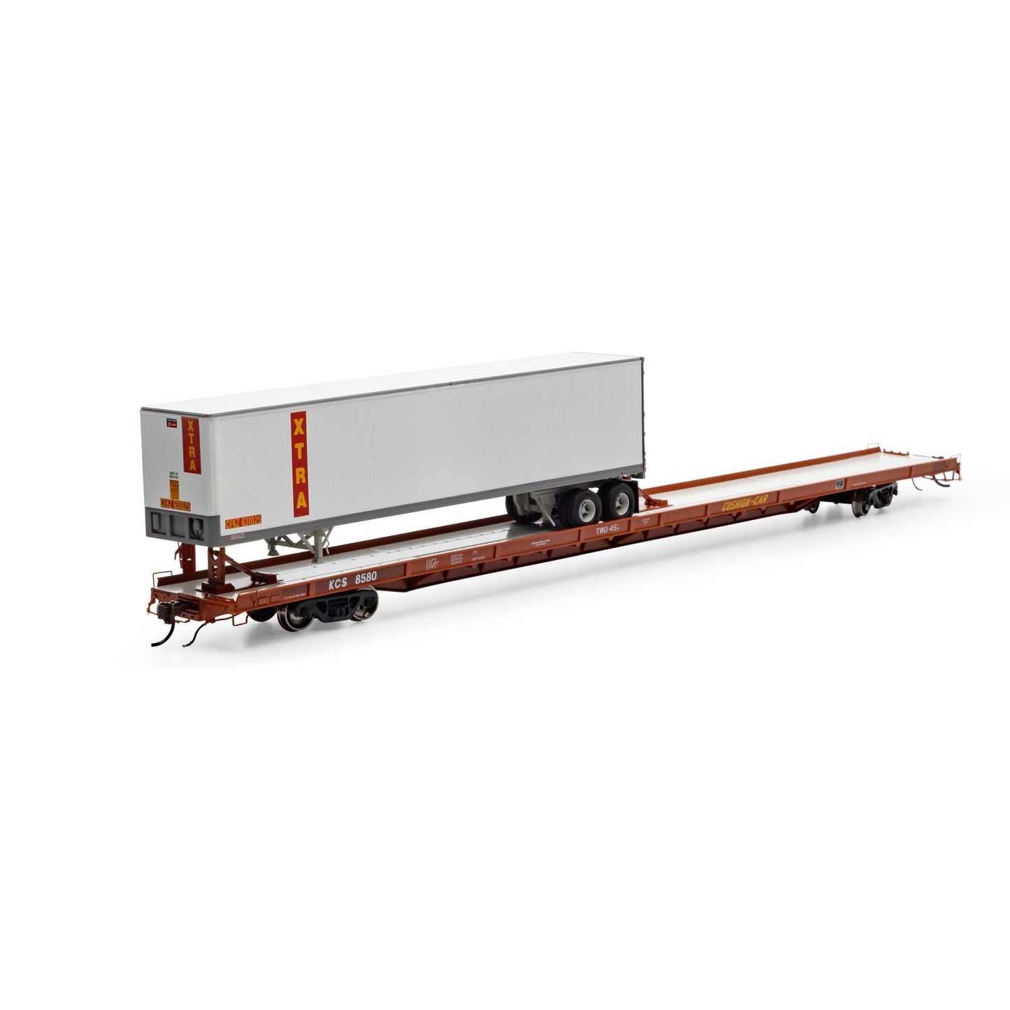 HO F89-F 89'8" Flat with Trailer, KCS #8580 (ATHG70738)