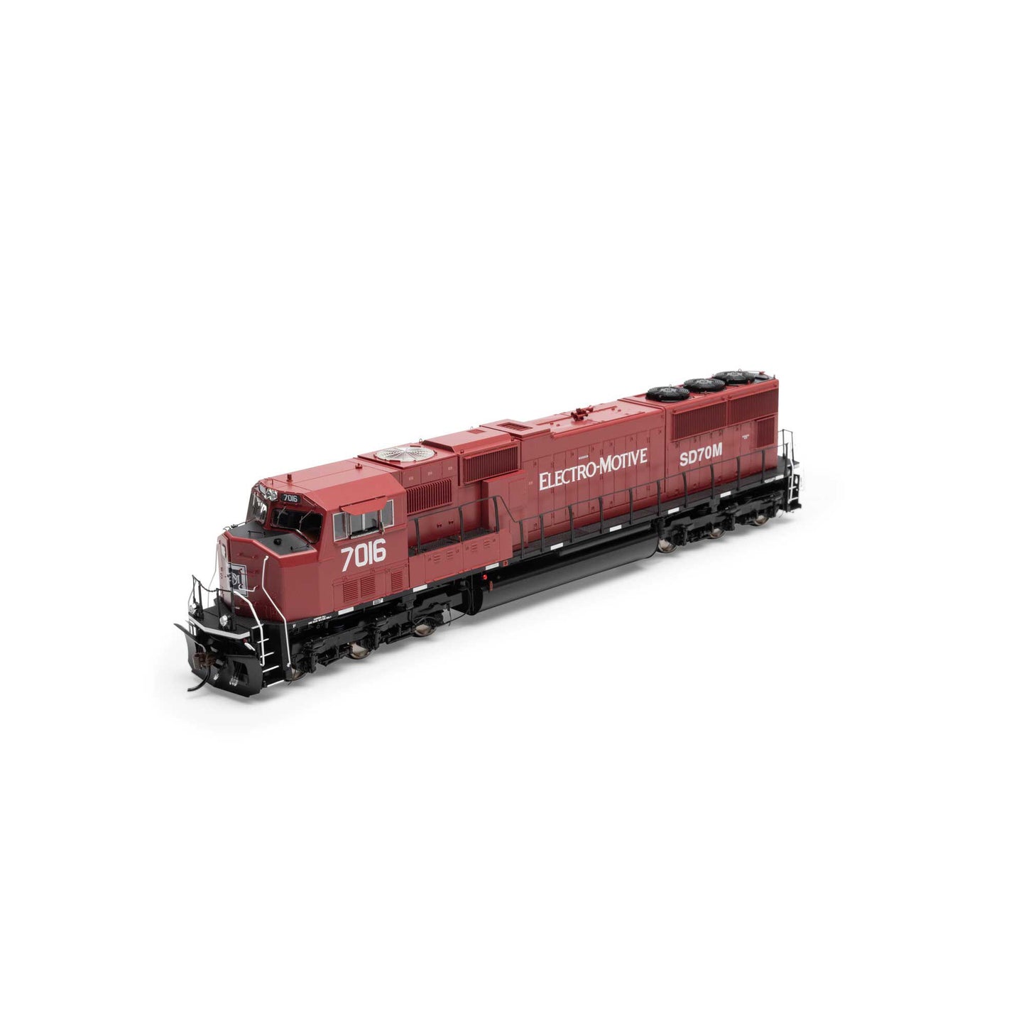 HO SD70M Locomotive with DCC and Sound - EMDX Maroon and Black #7016 (ATHG71220)