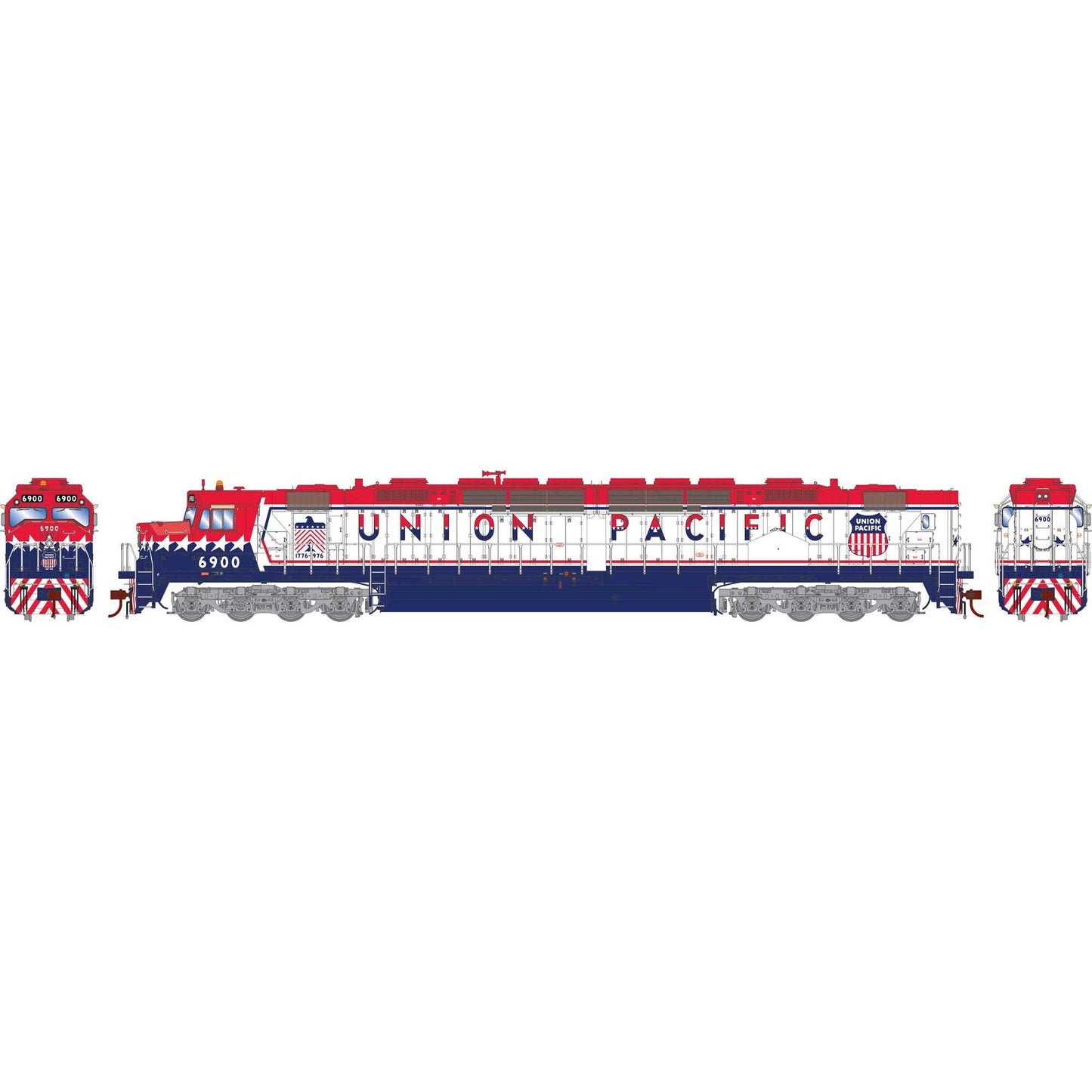 HO DDA40X Locomotive UP #6900 with ICC Caboose #25717 (ATHG71520)