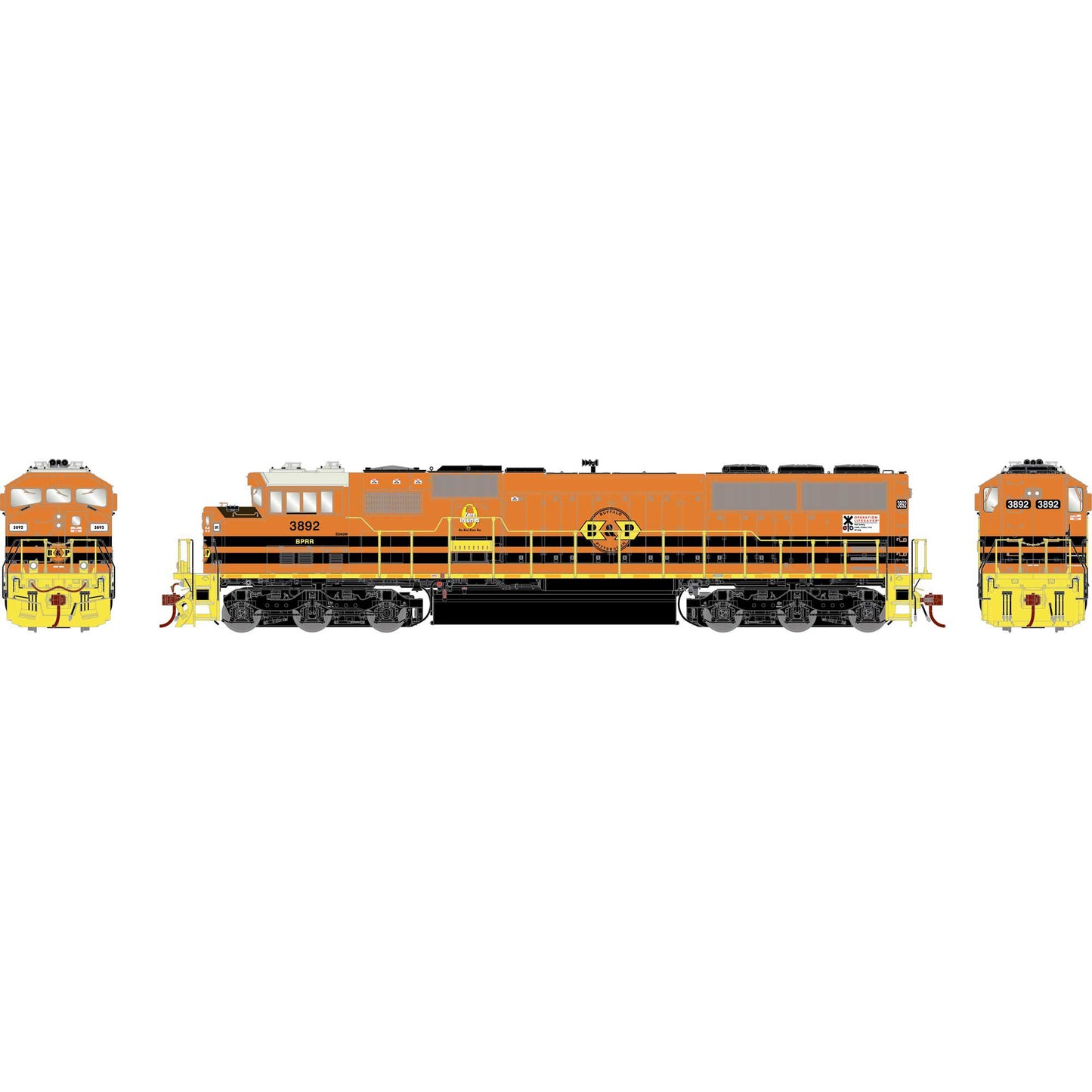 HO SD60M Tri-Clops Locomotive BPRR 3892 (ATHG75548)
