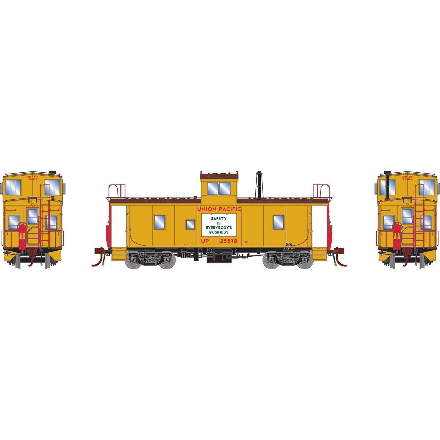 HO CA-8 Early Caboose with Lights UP (ATHG78561)