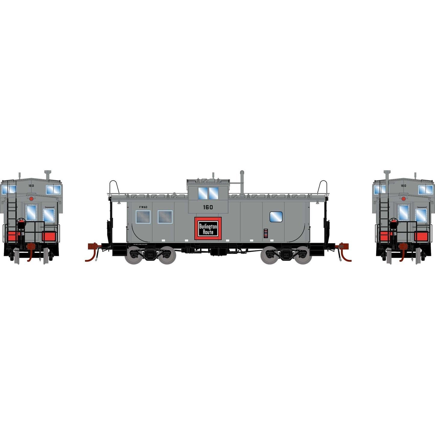 HO ICC Caboose with Lights FW&D #160 (ATHG78572)
