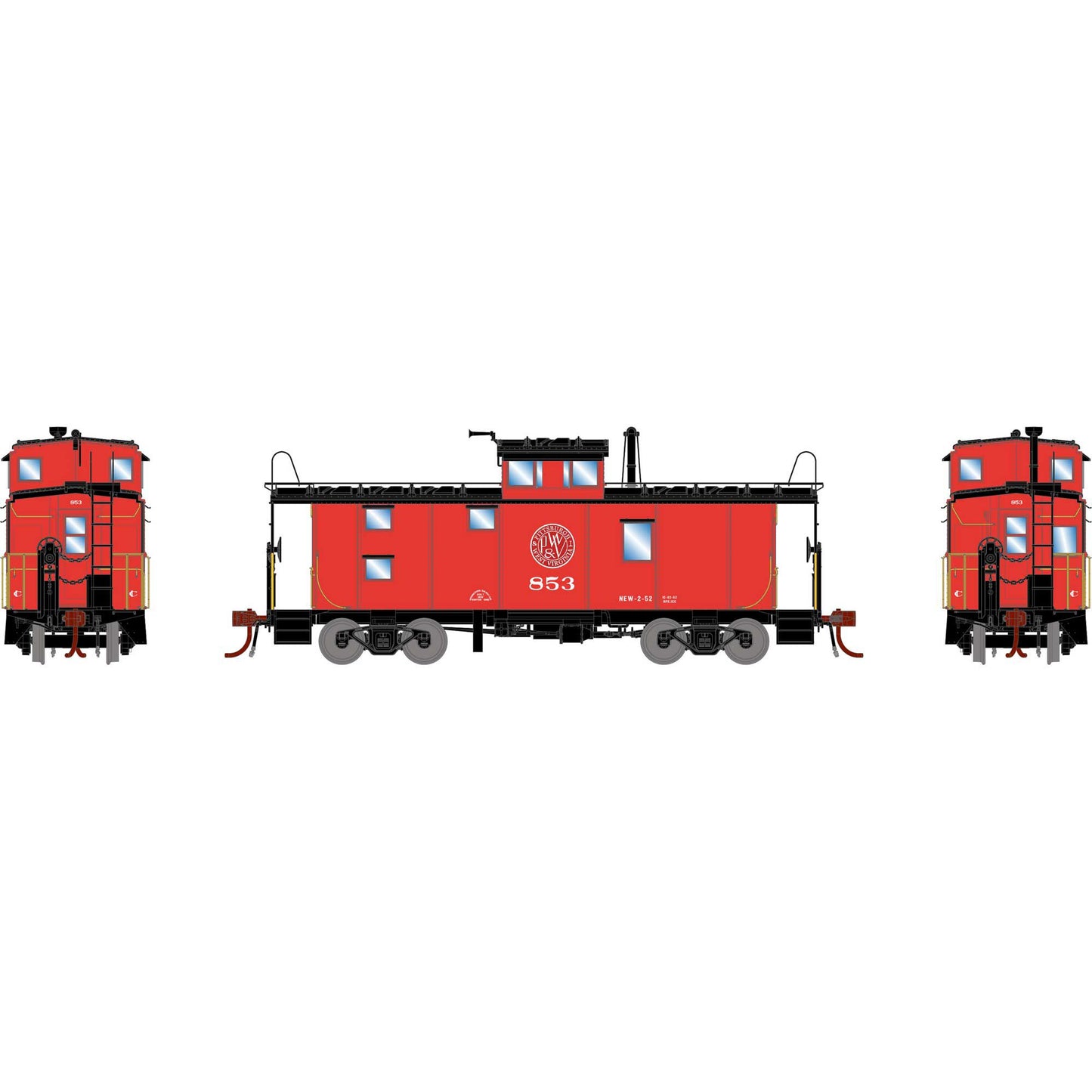 HO ICC Caboose with Lights P&WV #853 (ATHG78587)