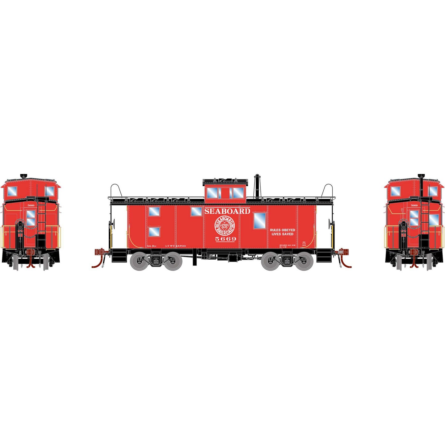 HO ICC Caboose with Lights, SAL #5669 (ATHG78589)