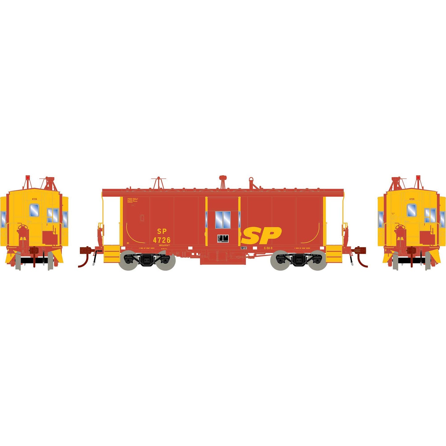 HO Bay Window Caboose with Lights, SP/Kodachrome #4726 (ATHG78596)