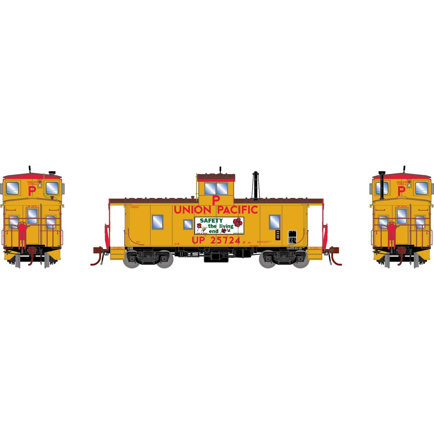 HO ICC Caboose CA-10 with Lights UP #25724 (ATHG79137)