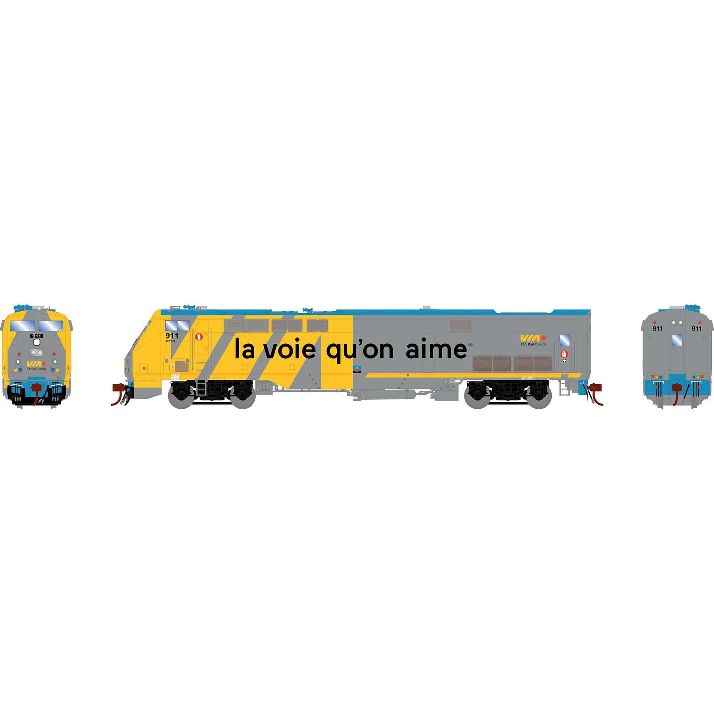 HO P42DC Locomotive VIA Love the Way #911 (ATHG81232)