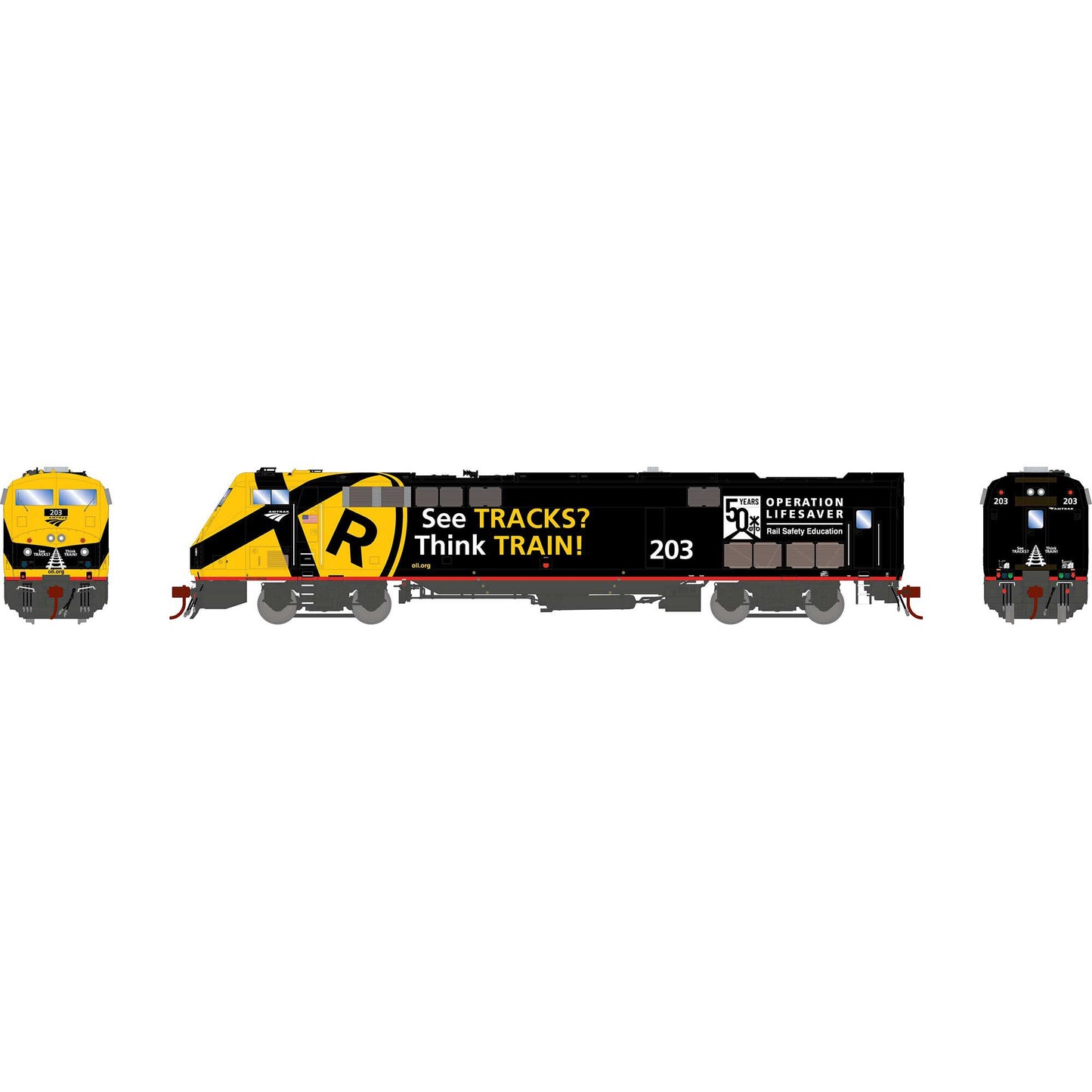 HO P42DC Locomotive Amtrak Operation Lifesaver #203 (ATHG81237)