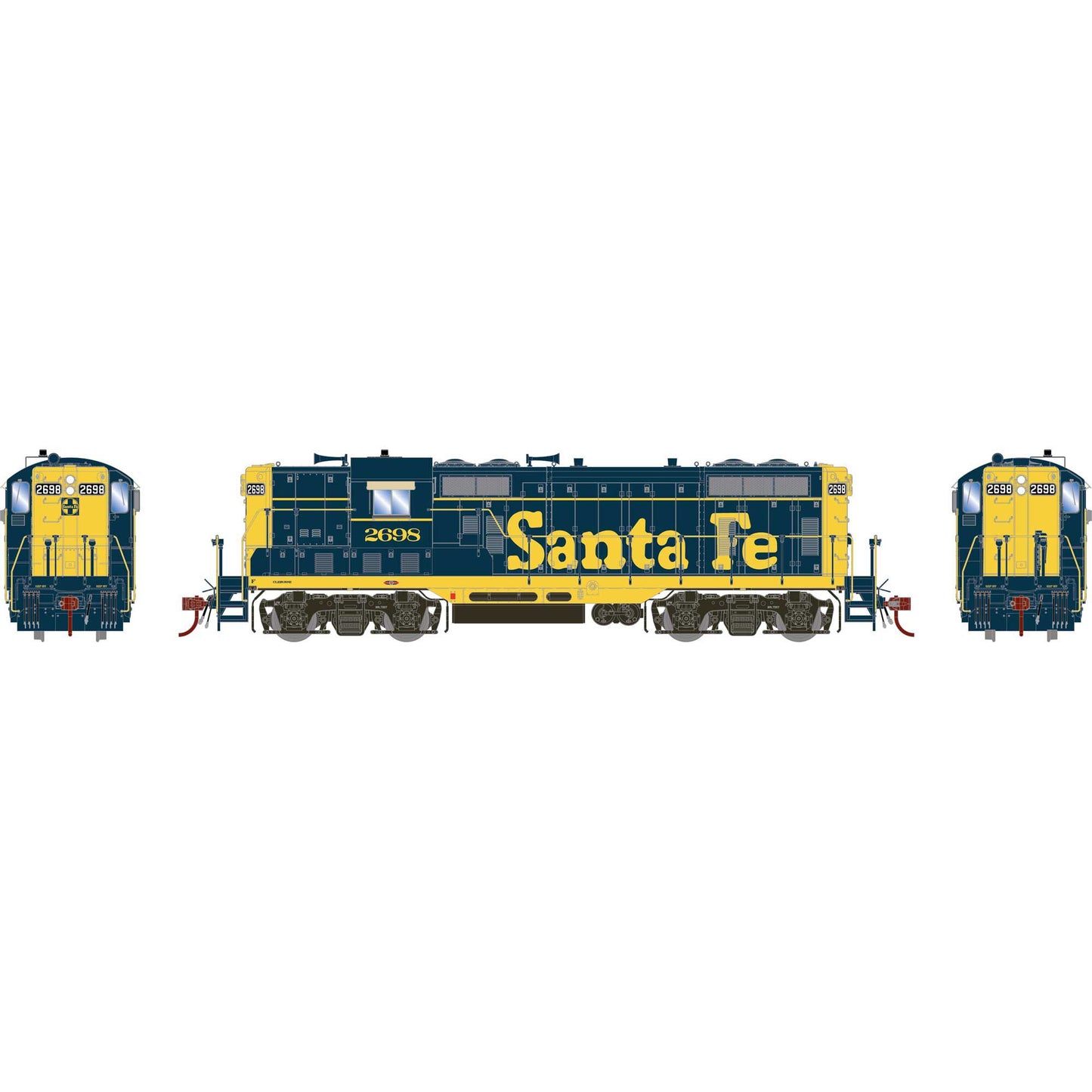 HO GP7 Locomotive ATSF #2698 (ATHG82606)