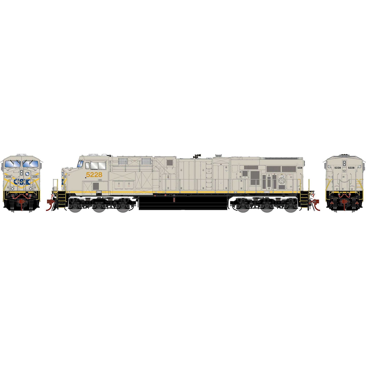 HO ES44DC Locomotive CSX Primer #5228 (ATHG83090)