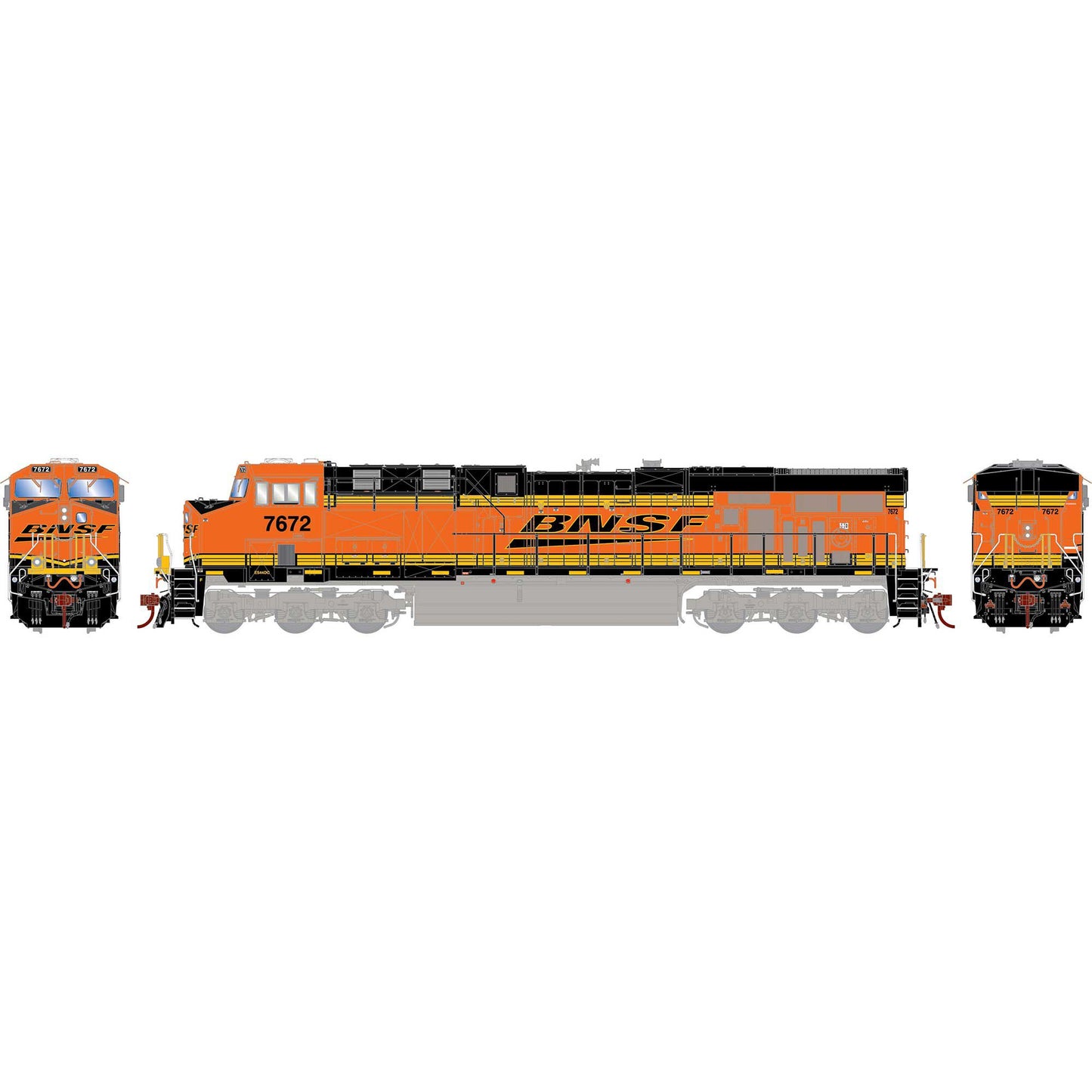 HO ES44DC Locomotive BNSF #7672 (ATHG83099)