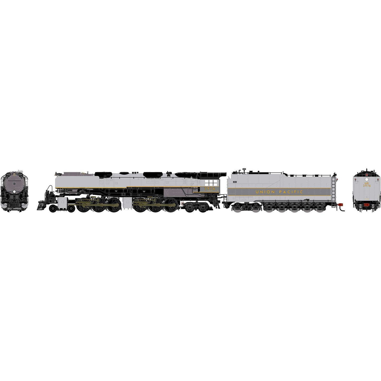 HO 4-6-6-4 Union Pacific Locomotive UP #3976 (ATHG97974)