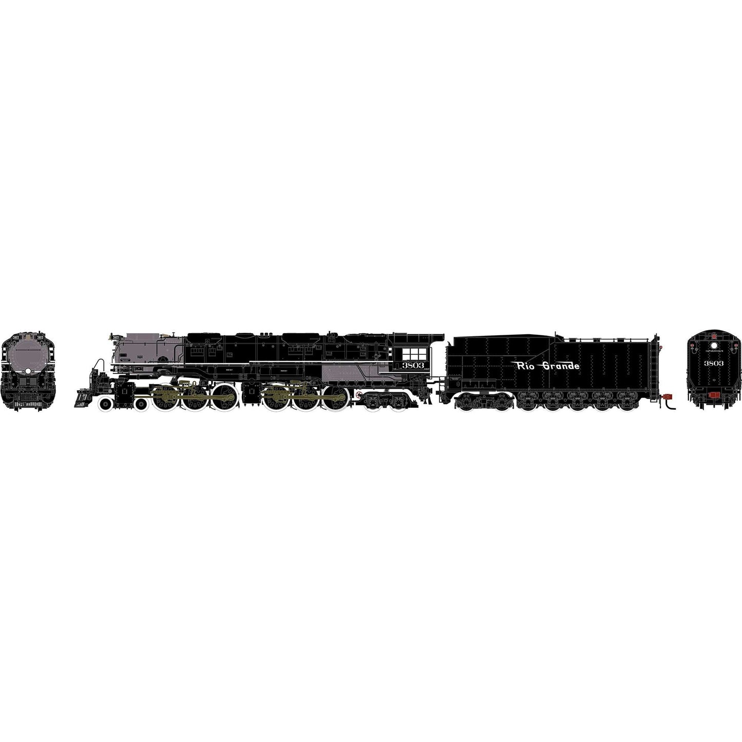 HO 4-6-6-4 Denver & Rio Grande Western #3803 Steam Locomotive (ATHG97976)