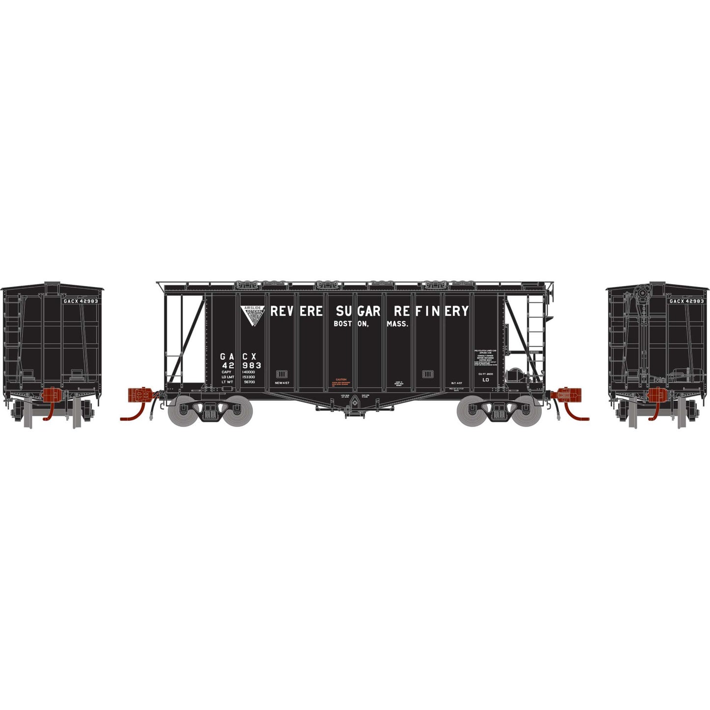 N GATC 2600 Airslide Hopper Revere / GACX Model (ATHGN23397)