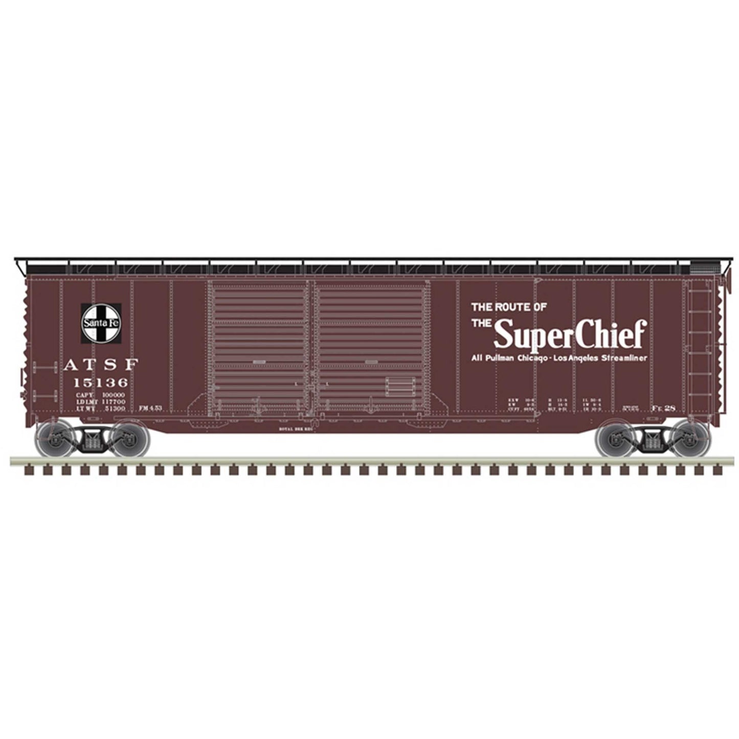 HO 50' Postwar Box Car Santa Fe Super Chief (ATL20006593)