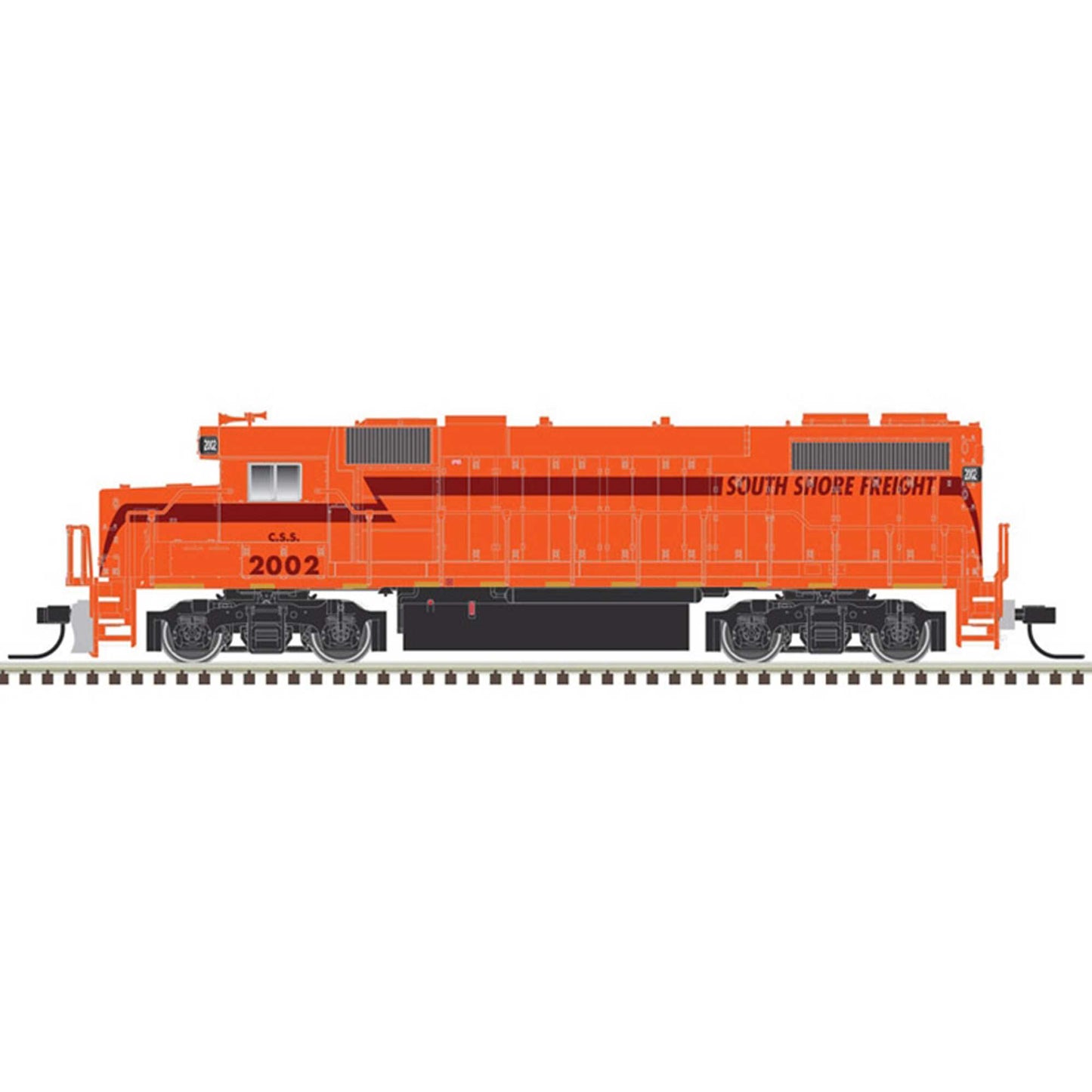 N GP38-2 Phase II South Shore Freight Model Silver (ATL40004814)