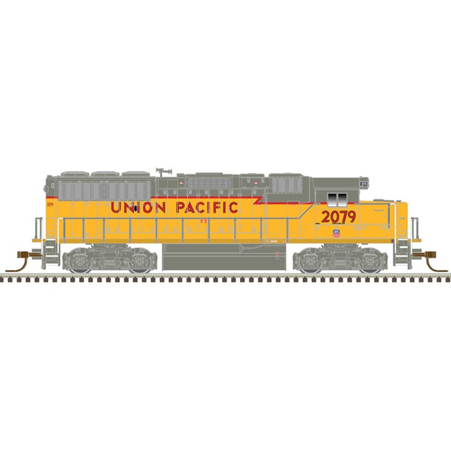 Union Pacific 2069 Locomotive Model (Yellow Red Gray) (ATL40004924)