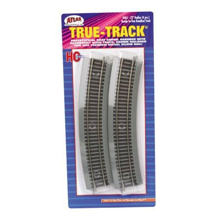 HO True-Track 22" Radius Curve (4) (ATL463)