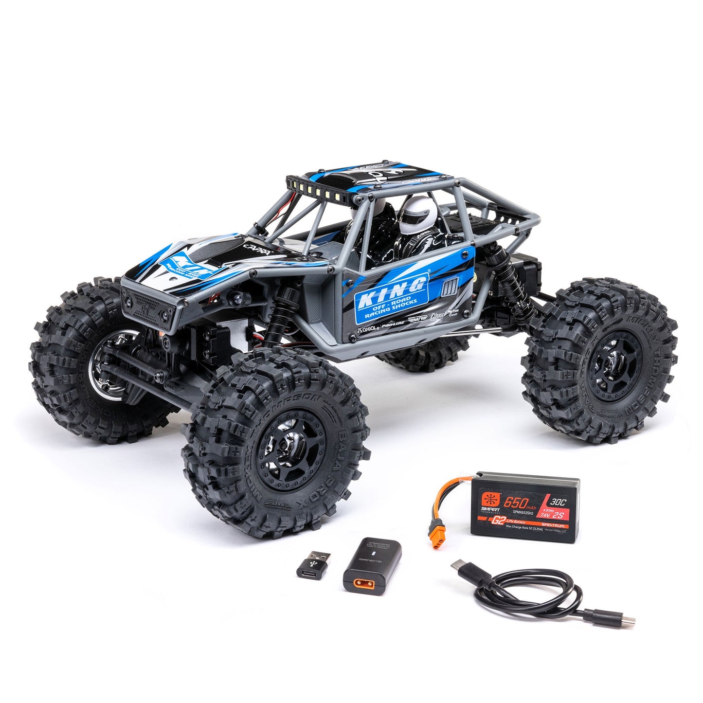 1/18 UTB18 Capra 4WS Ready to Run with Battery and Charger (Blue) (AXI-1750T1)