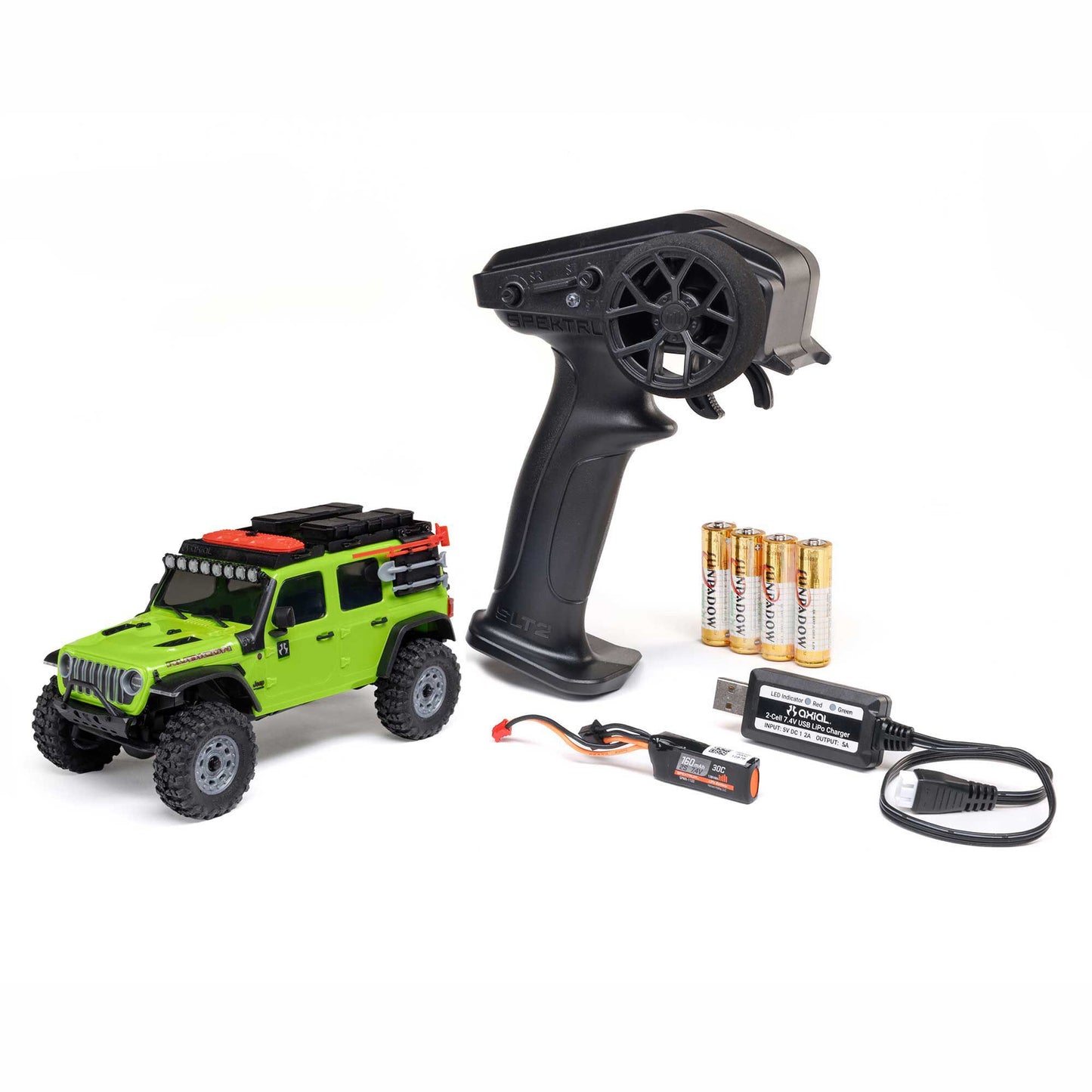 1/30 SCX30 Jeep JLU Wrangler Ready to Run with Battery and Charger (Green) (AXI-2261T1)_1