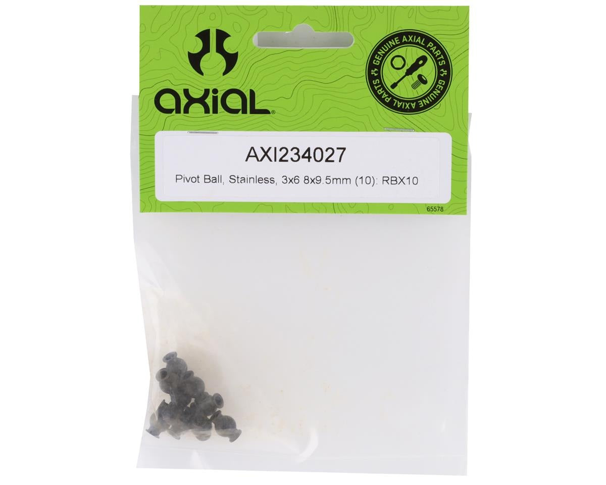Pivot Ball Stainless 3x6 8x9.5mm (10) for RBX10 (AXI234027)