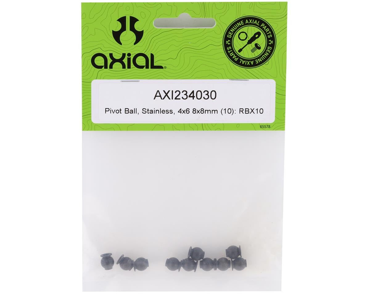 Pivot Ball Stainless 4x6mm for RBX10 (Pack of 10) (AXI234030)