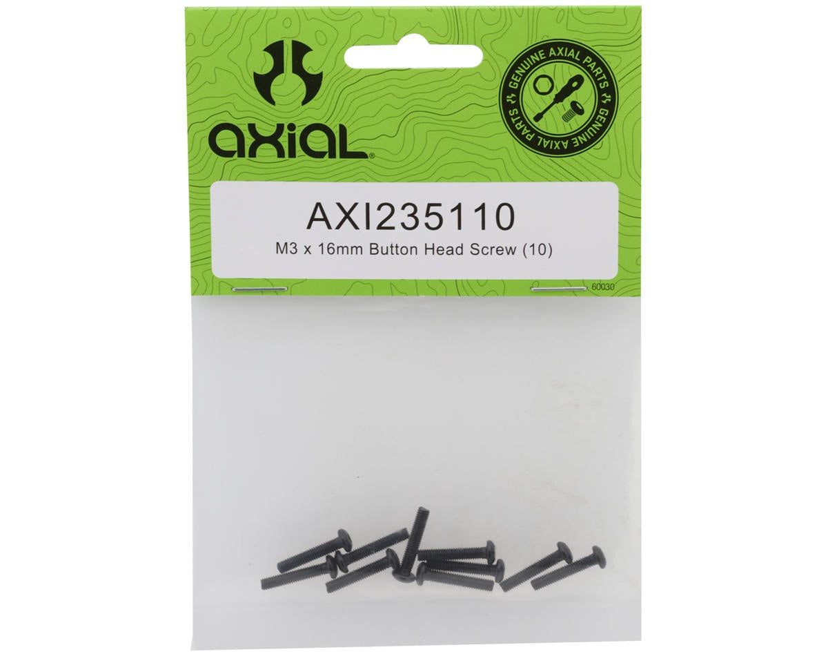 M3 x 16mm Button Head Screw Pack of 10 (AXI235110)