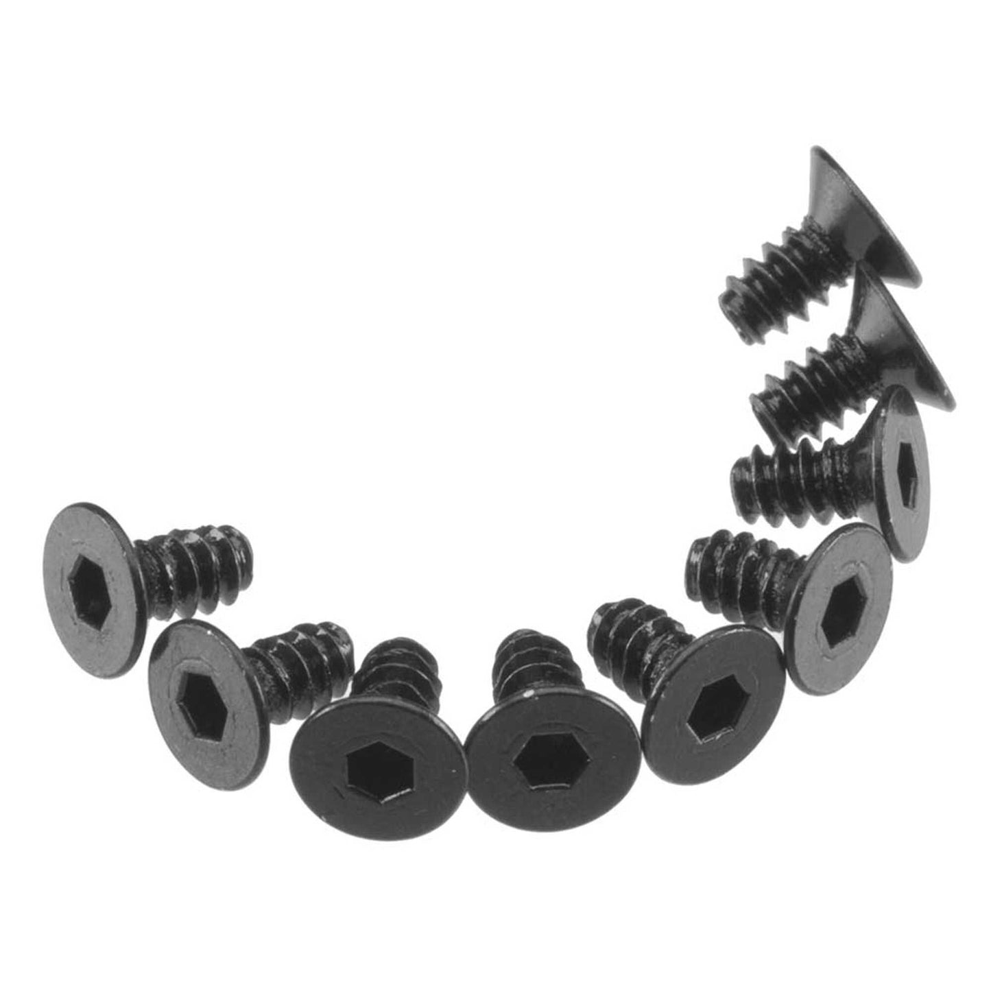 Hex Socket Tap Flat Head M3x6mm Black Screws (10 Pack) (AXIC0126)