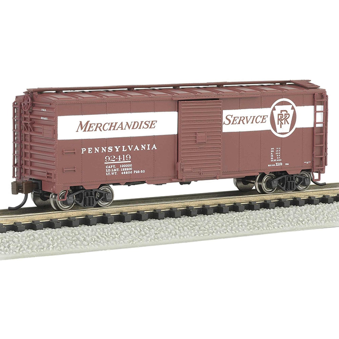 N 40' Steel Box PRR Merchandise Service Model Box Car (BAC17061)