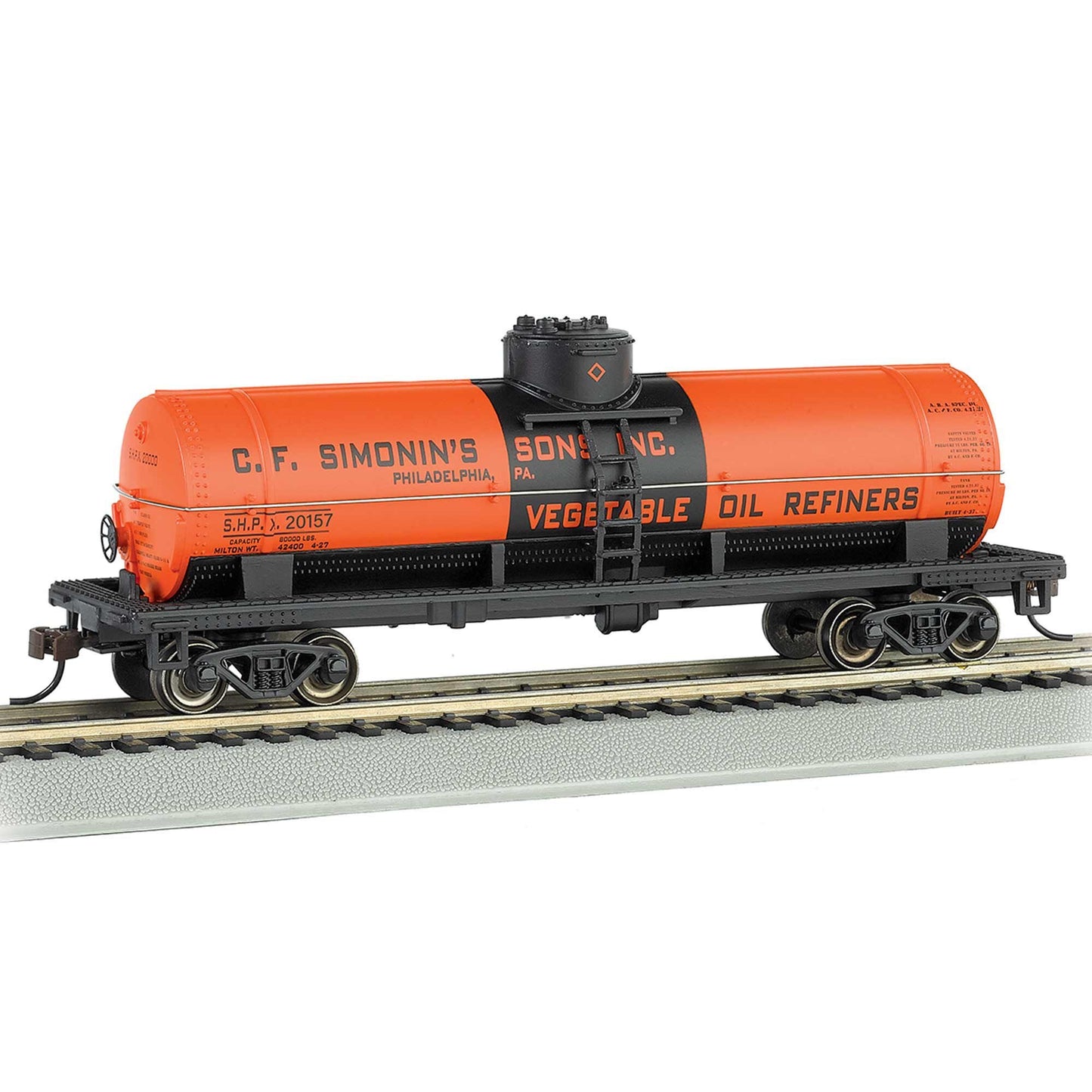 HO Single Dome Tank Car from C.F. Simonin's Sons, Inc. (BAC17803)