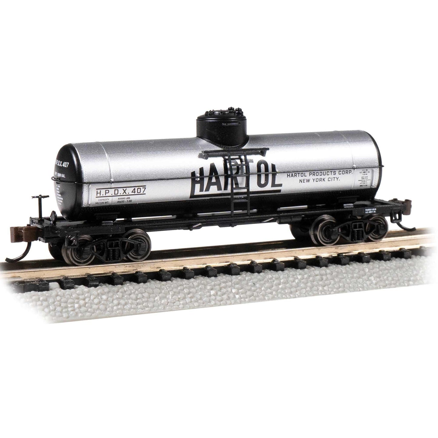 N ACF 36'6" Single Dome Tank Car Hartol #407 (BAC17868)