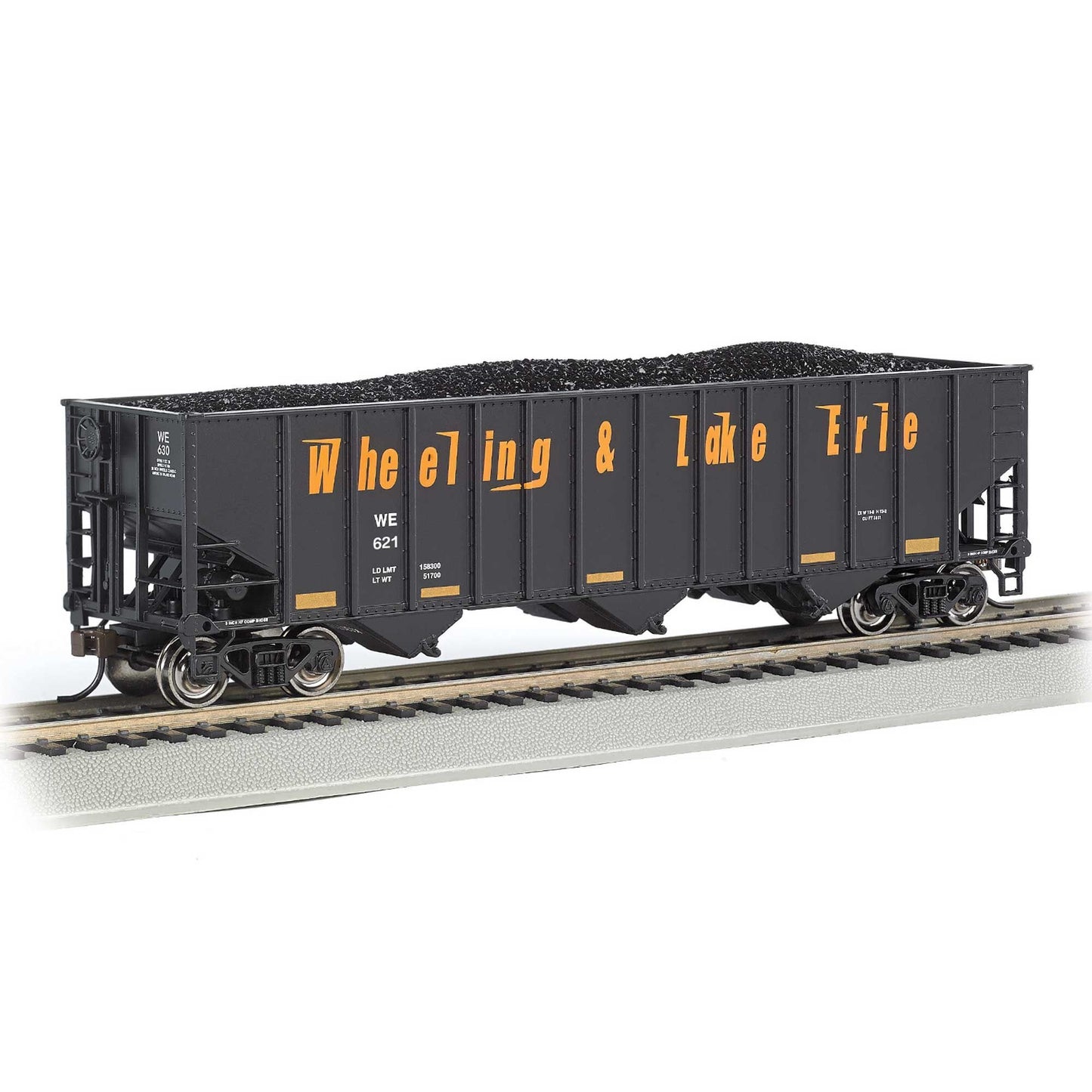 HO 100-Ton Bethlehem Steel Three Bay Hopper - Wheeling & Lake Erie #621 (BAC18734)